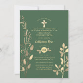 Sage céleste Sainte Communion Invitation Feuille d (Devant)