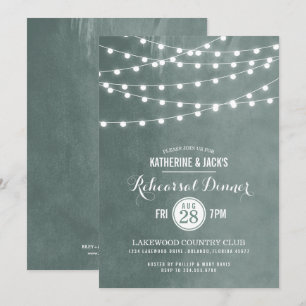 Sage Chaîne Lumières Répétition Dîner Invitation