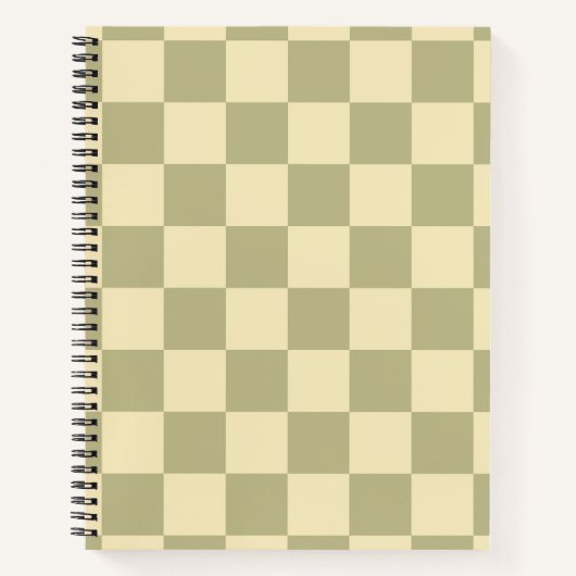 Sage Checkerboard Notitieboek (Voorkant)