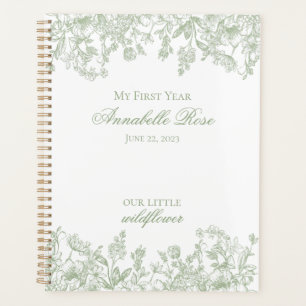 Sage Chinoiserie Vintage Bloem Mijn Eerste Jaar Planner