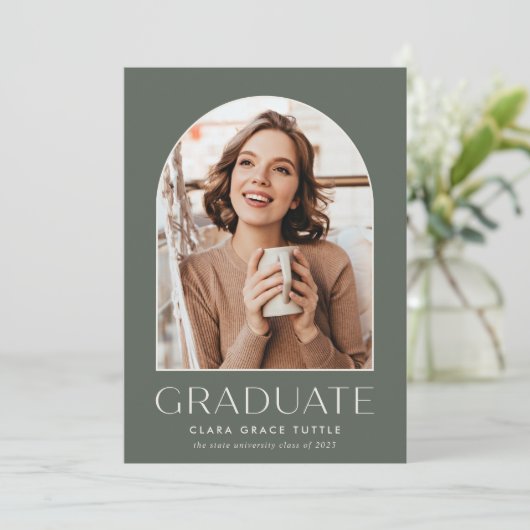 Sage | Classic Arch Photo Faire-part (Debout devant)