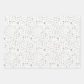 Sage Confetti Aquarelle Points Envelopper Papier (Devant 3)