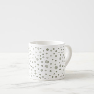 Sage Confetti Waterverf Stippen Espresso Mok