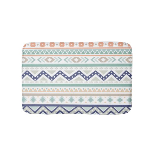 Sage & Coral Native American Pattern Badmat (Voorkant)