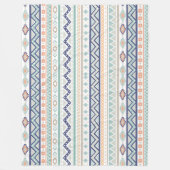 Sage & Coral Native American Pattern Fleece Deken (Voorkant)