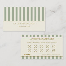 Sage & Cream Strepen Franse Bakkerij Loyalty Punch