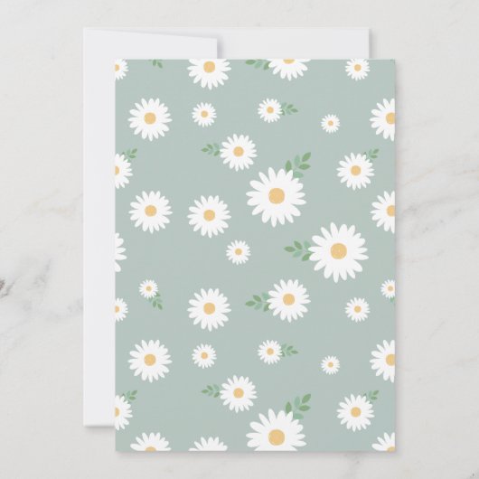 Sage Daisy 80e anniversaire Invitation (Dos)