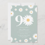 Sage Daisy 90th Birthday Invitation<br><div class="desc">🌼 Célébrez un grand jalon avec notre 90e Invitation anniversaire de marguerite! 🎉 Parfait pour honorer le 90e anniversaire d'un être aimé, cette invitation super présente de belles marguerites et une calligraphie élégante. Personnalisez-le avec tous les détails de la fête pour créer une célébration mémorable et unique. Faites de cet...</div>