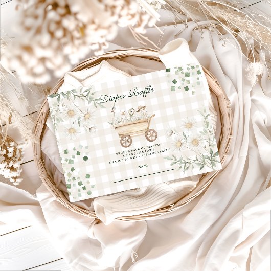 Sage Daisy Silly Goose Diapper Raffle Informatiekaartje