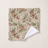  Sage Damask Towels Shabby Chic Pastel Bathroom (Gant de toilette)