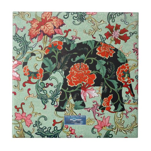 Sage de carreaux (éléphant à fleur) RFPMDesigns ©️ (Devant)