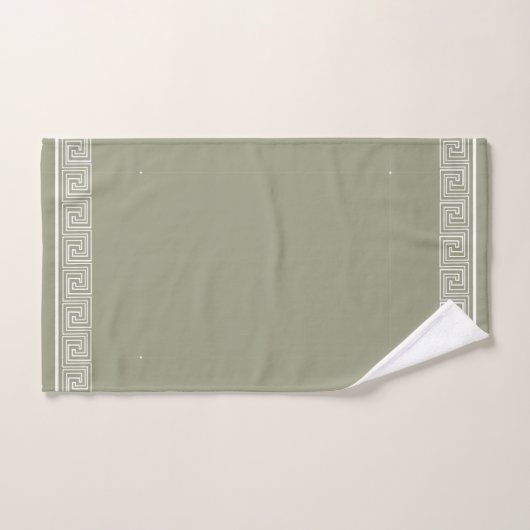 Sage de conception de la frise grecque blanche (Serviette à main)