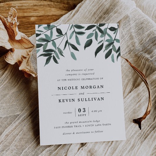 Sage de récolte | Faire-part de mariage aquarelle