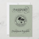Sage Dominicaanse Republiek paspoort Opslaan Datum Save The Date (Voorkant)