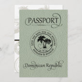 Sage Dominicaanse Republiek paspoort Opslaan Datum Save The Date (Voorkant / Achterkant)
