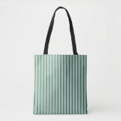 Sage & donkergroene gestreepte Canvas tas (Voorkant)