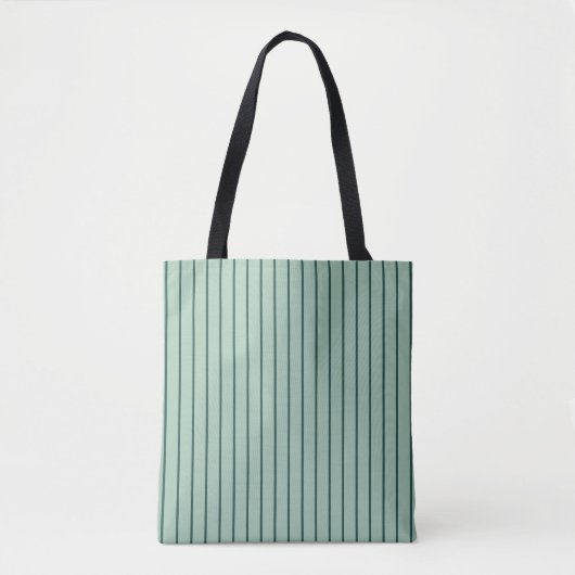 Sage & donkergroene gestreepte Canvas tas (Voorkant)