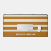 Sage doux et bandes Brown chaudes Motif (Clavier et souris)