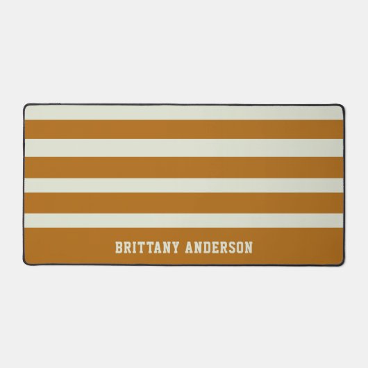 Sage doux et bandes Brown chaudes Motif (Recto)