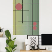 Sage Drift No. 1 — Art mural géométrique moderne P (Bureau à domicile)