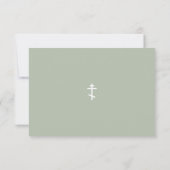 Sage Élégant et Fleurs Blanches Faire-Part de Reme (Dos)