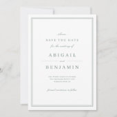 Sage Élégant or classy minimaliste save the date (Devant)