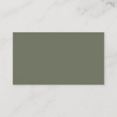 Sage Elegant QR Code Classic Informatiekaartje (Achterkant)