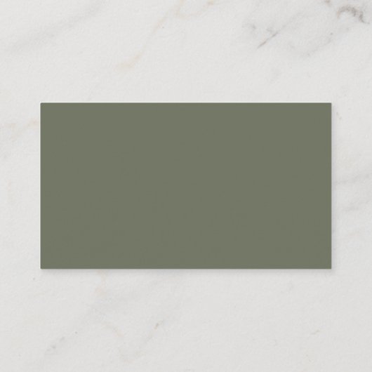 Sage Elegant QR Code Classic Informatiekaartje (Achterkant)