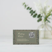 Sage Elegant QR Code Classic Informatiekaartje (Staand voorkant)