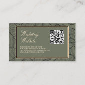 Sage Elegant QR Code Classic Informatiekaartje (Voorkant)