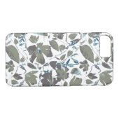 Sage en Blauwgroen-Blue Floral Waterverf Patroon Case-Mate iPhone Case (Achterkant (Horizontaal))