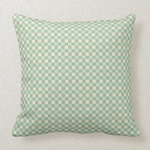 Sage- en Cream Check Pillow 20x20 Kussen