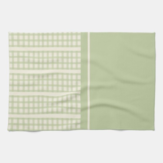 Sage en crème theedoek (Horizontaal)