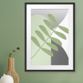 Sage en Grijs Botanisch unframed Poster