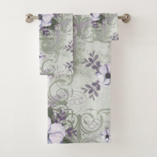 Sage en lavender bad handdoek