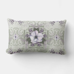 Sage en Lavender Floral Sierkussen Kussen