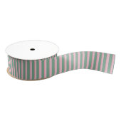 Sage en roze ombre Thin Stripe Grosgrain Ribbon Grosgrain Lint (Spoel)