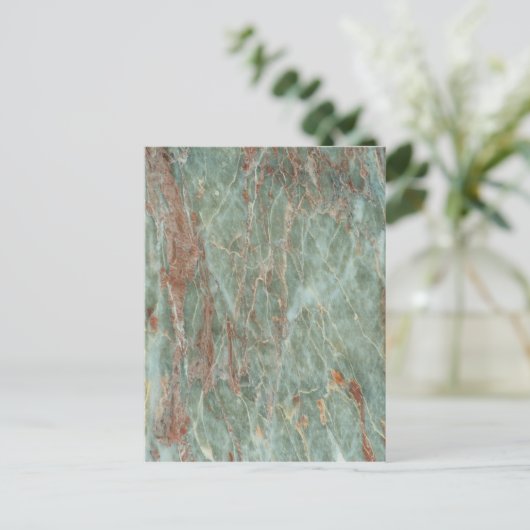 Sage en Rust Marble Briefkaart (Staand voorkant)