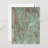 Sage en Rust Marble Briefkaart (Voorkant / Achterkant)
