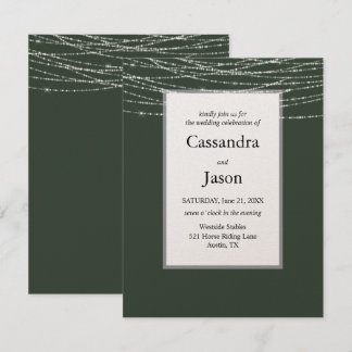 Sage en Zilveren Eenvoudige Huwelijk Kaart
