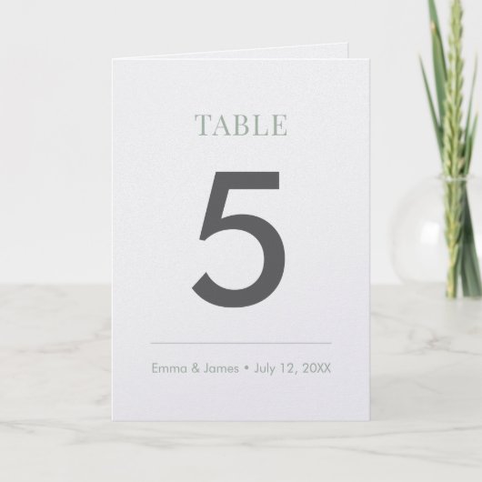 Sage Esperluette | Numéro de table (Plié) (Devant)