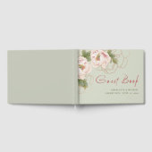 Sage et Blush Peony Floral Livre d'Invité (Complet)