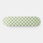Sage et Crème Motif Skateboard vérifiés (Horz)