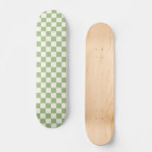 Sage et Crème Motif Skateboard vérifiés (Recto)