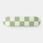 Sage et Crème Motif Skateboard vérifiés (Horz)