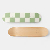 Sage et Crème Motif Skateboard vérifiés (Horz)