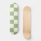 Sage et Crème Motif Skateboard vérifiés (Recto)