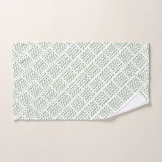 SAGE EUCALYPTUS GRID PATRON BATHROOM TOWEL SET BAD HANDDOEK (Handdoek)