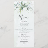 Sage Eucalyptus groen Eenvoudige chique bruiloft Menu (Voorkant)