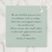 Sage Eucalyptus Liefde Bedankt Script Namen Bruilo Bedankjes Labels (Achterkant)